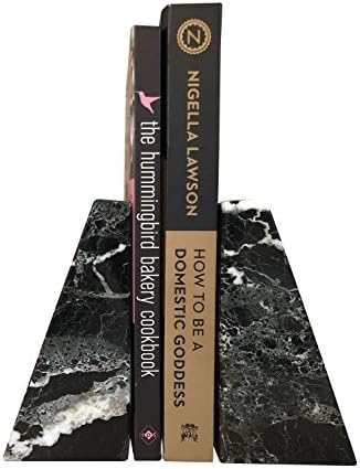 Black Marble Bookends