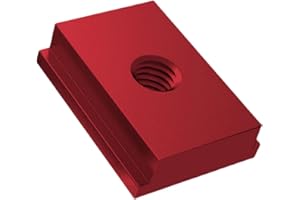 FIREOSMA T-Slot Nuts, 4Pcs M8 T-Track Sliding Nuts for T-Slot Rails – Aluminum T-Shaped Groove Nuts, Woodworking T-Slot Fasteners, CNC Machine Fixtures & Screw Channel Accessories (Red)