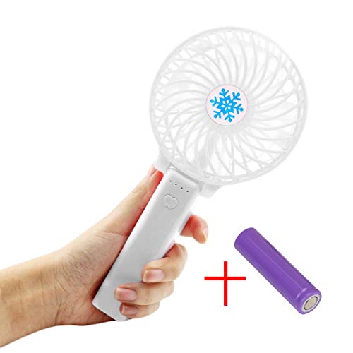 Click Here to See More Images Dacawin Mini Portable Hand-held Desk Fan Cooler Cooling USB Rechargeable Air Conditioner (White)