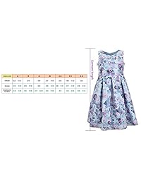 Emma Riley Vestido de fiesta floral a cuadros para niñas