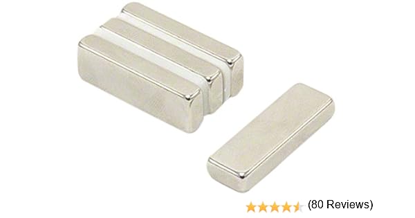 first4magnets F30105-4 30 x 10 x 5 mm con texto en inglés N42 imán ...