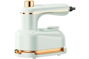 ACMEFUN Sakerplus Portable Steam Iron – 2.5s Fast Heat-Up Travel Garment Steamer with 1000W Power, Continuous Steam & Dry Ironing, Compact Lightweight Design with 30ml Water Tank for Home & Travel Use(Green)