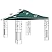 BenefitUSA Replacement Canopy Top Cover for 10'X10' Gazebo Polyester Double Tiers for Outdoor Garden Patio Pavilion Sunshade (Green)