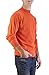 Alberto Cardinali Men's Mock Neck Sweater MC5 (Medium Orange)