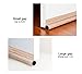deeTool Man Door Draft Stopper 36” : One Sided Door Insulator with Hook and Loop Self Adhesive Tape Seal Fits to Bottom of Door(Light Walnut Wood Grain)
