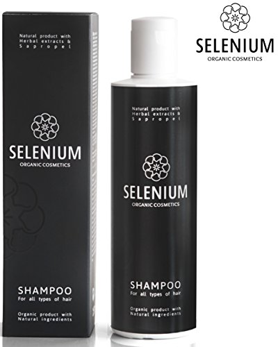 Shampoo by Selenium - Natural Organic shampoo with a Minerals Protein Vitamin Enzymes Herbal & Sapropel Extract Shampoo Anti Dandruff Soft Dry Itchy Scalp Psoriasis and Damaged Hair / 8,5oz