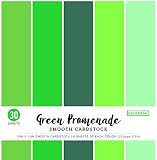 ColorBok 73477B Smooth Cardstock Paper Pad Green Promenade, 12" x 12"