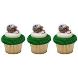 24 ~ NFL New England Patriots Helmet Rings ~ Designer Cake/Cupcake Topper ~ New!!!!!