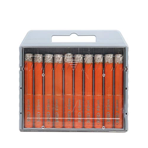 Dry Diamond Drill Bit Set,BGTEC 10pcs 5/16" 8mm