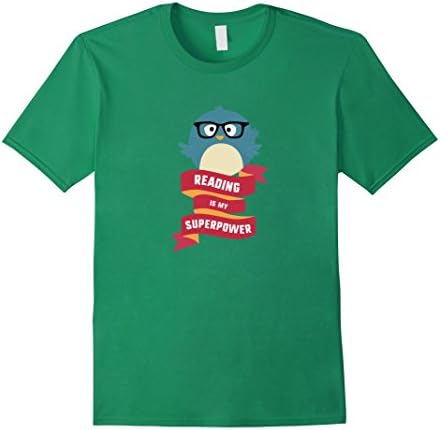Mens Reading is my Superpower T-Shirt for Women, Men and Kids Small Kelly Green