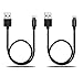 [Apple MFi Certified] Avantree 2 Pack Short Lightning Cables 1Ft/14inch for iPhone 7 6s 6 5 iPod iPad, High Speed Data Sync and Charge Cable - Black