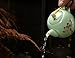 DELIFUR Longquan Celadon Handcrafted Tea Set Underglaze Colour Porcelain Hand Painted Lotus Theme Puer Tea Pot Single Pot (Round Red Lotus)