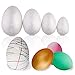 THE TWIDDLERS 50 Pack - Large Set Assorted Styrofoam Easter Eggs - Variety of Sizes - Ideal Easter Children Arts & Craft Gift for Cutting, Shaping & Painting Decorations