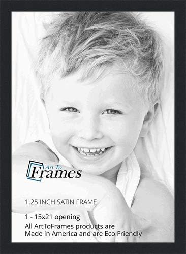 Photo Albums, Frames & Accessories - ArtToFrames 15x21 inch Satin Black Picture Frame, 2WOMFRBW26079-15x21