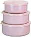 Reston Lloyd Calypso Basics Storage 6 Piece Enamel on Steel Bowl Set, Small, Pink
