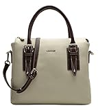 Louvier Monnaie Leather Sade Satchel , Ash/Brown
