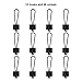 BBTO 12 Pieces Black Big Wall Mounted Rustic Hook Robe Hooks Double Coat Hangers and 48 Pieces Screws (Black)