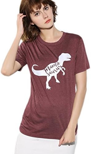 Ranessa Women Funny Saying Cute T Shirts Junior Girl Printed Cool Summer Tee Tops Wine Red M