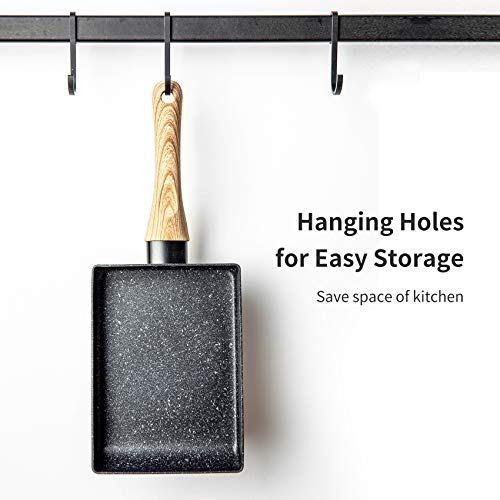HooJay Japanese Omelette Pan,5"×7" Nonstick Tamagoyaki Egg Pan
