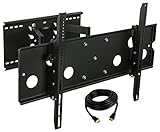 Mount-It! Heavy Duty Full Motion TV Wall Mount, Large Articulating Television Wall Mount, Fits LCD LED Plasma flat screen curved TVs up to 175 lbs, HDMI Cable INCLUDED (MI-310B)