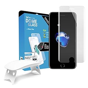 iPhone 8 Plus Screen Protector Tempered Glass Shield, Whitestone 3D Curved [Full Coverage] Dome Glass and Easy Install Kit for Apple iPhone 8 Plus (2017) / iPhone 7 Plus (2016) by Dome Glass