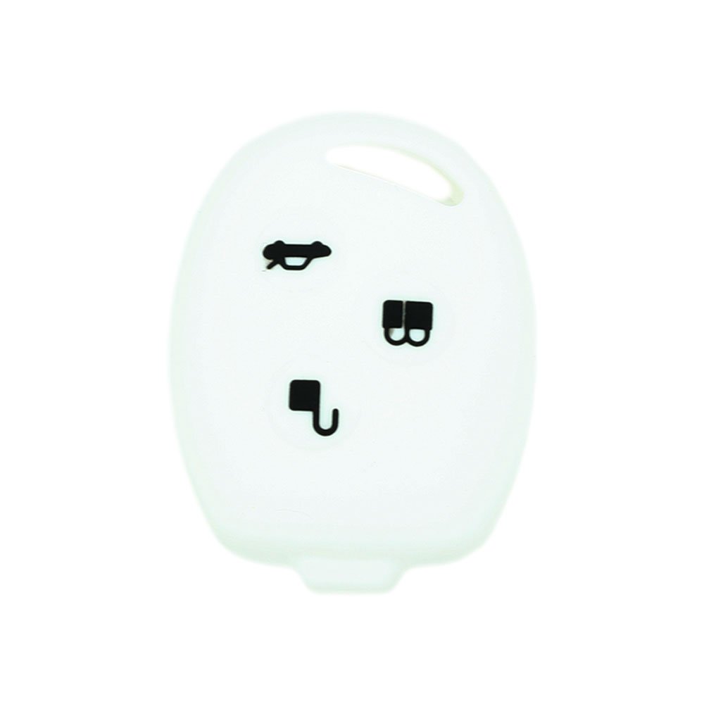 BROVACS Silicone Cover Protector Case Holder Skin Jacket Compatible with FORD 3 Button Remote Key Fob CV2707 White