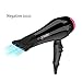JINRI Ionic Hair Dryer Anti-static Powerful AC Motor Professional Blow Air Dryer with Nozzle, Black