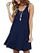MOLERANI Women's Casual Swing Simple T-shirt Loose Dress, Medium,  Navy Blue