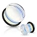 Organic Opal Light, Moon Stone O-RING Marble-stone Plug /Gauge 2 Piece