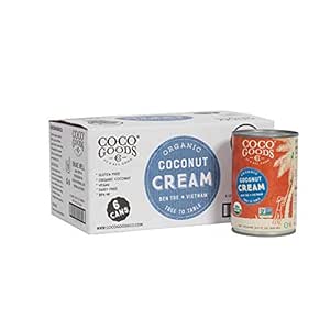 CocoGoods Co Single-Origin Organic Coconut Cream 13.5 fl. oz - Gluten-free, Non-GMO, Vegan, &amp; Dairy-free, 6 pack