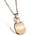 Korean Love Style Rose Gold Plated Maneki-neko Fortune Cats Lucky Cat Pendant Necklace