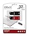 PNY Retract USB 2.0 Flash Drive, 32GB 2-Pk, Gray & Red (P-FD32GX2RTC-GE)