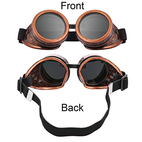 image for syart syarrt Goggles Steampunk Glasses Vintage Retro Weld Punk Gothic 
