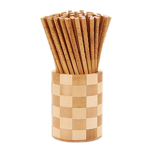 10 Pairs Natural Bamboo Chopsticks 8.8 Inches Reusable Chopsticks