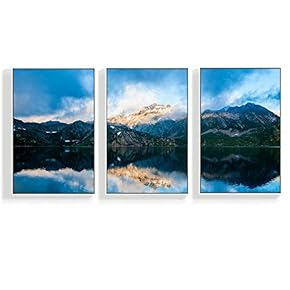 Canvas Wall Art for Living Room, Bedroom Mountain Framed Canvas Prints for Home Decoration Ready to Hang - 16"x24"x3 Panels