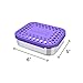 LunchBots Medium Uno Stainless Steel Sandwich Container | Open Design for Wraps, Salads or a Small Meal | Eco-Friendly, Dishwasher Safe and BPA-Free | Stainless Lid | Purple