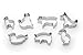 Fox Run 3651 Farm Animal Cookie Cutter Set, Stainless Steel, 7-Piece