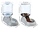 Ancaixin Automatic Cat Feeder and Water Dispenser in Set with Slicker Brush Gift | 6-Meal Automatic Dispenser with Timer for Small Large Dog Kitten (Feeder and Water Dispenser in Set with Gift Brush)