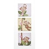 Koala Baby 3 Piece Girls Monkey Wall Art Set Babies R Us