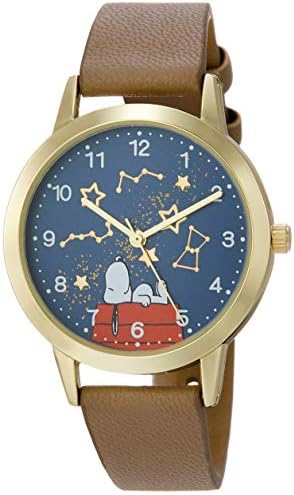 [フィールドワーク] 腕時計 アナログ スヌーピー イラストモチーフウォッチ 革ベルト PNT011-2 レディース グレー