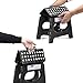 Acko Folding Step Stool Lightweight Plastic Step Stool,9 inch Foldable Step Stool for Kids,Non Slip Folding Stools for Kitchen Bathroom Bedroom (Black)