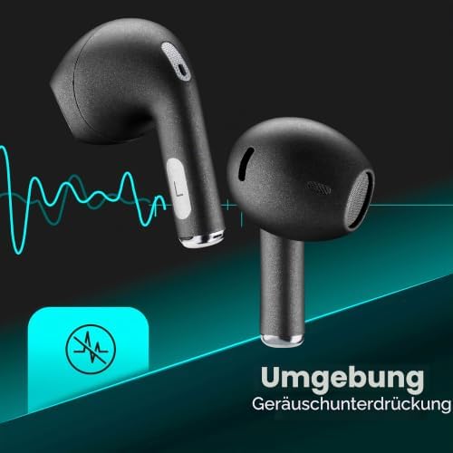 | Crystal | TWS Bluetooth 5.0 Kabelloser In-Ear-Kopfhörer mit Ladebox – Umgebungsgeräuschunterdrückung – Sprechzeit: 3,5 Stunden – Aufladen: 1,5 Stunden – Reichweite: 10 m Schwarz