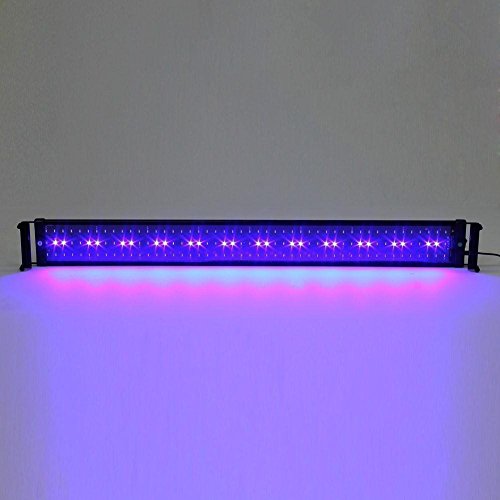 Deckey 25W 144 LED Aquarium Fish Tank Extendable Light LED Blue and White Color Changing Frame Fish Lamp
