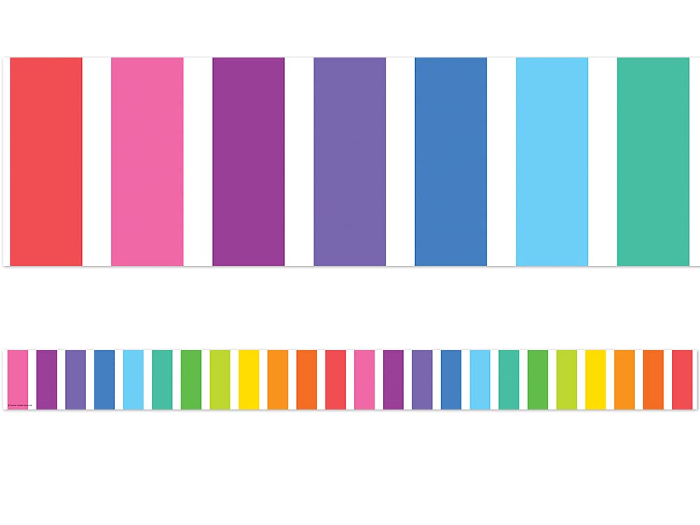 Photo 1 of ***FACTORY SEALED***Teacher Created Resources Colorful Stripes Straight Border Trim (TCR8339)