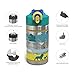 Zak Designs The Lion King - Simba and Friends Stainless Steel Water Bottle 15.5 oz with One Hand Operation Action Lid and Built-in Carrying Loop, with Straw is Perfect for Kids
