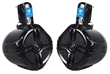 Rockville RWB65B Pair 6.5" Black 2 Way 250 Watt Marine Wakeboard Tower Speakers