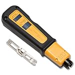 Fluke-Networks-10061810-D914S-Impact-Punch-Down-Tool-with-EverSharp-66110-Cut-Blade-yellow-blue-black