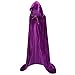 OurLore Unisex Full Length Hooded Robe Cloak Long Velvet Cape Cosplay Costume 59 inch(Purple)