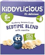 Kiddylicious Bedtime Blend Blueberry Banana & Oat Pouches 3x4 12pk view 2