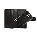 Galaxy S5 mini Case, xhorizon Premium PU Leather Folio Case [Wallet Function] [Magnetic Detachable] Fashion Wristlet Purse Soft Flip 9 Card Slots Case Cover ZA5 for Samsung Galaxy S5 mini - Black